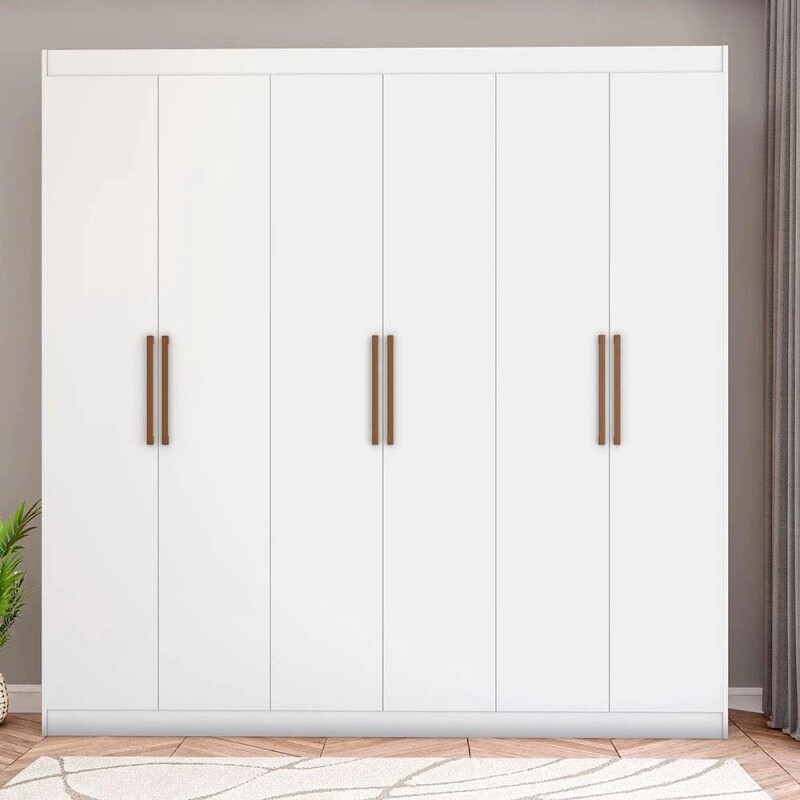 Guarda-Roupa Bartira Ville com 6 Portas e 2 Gavetas