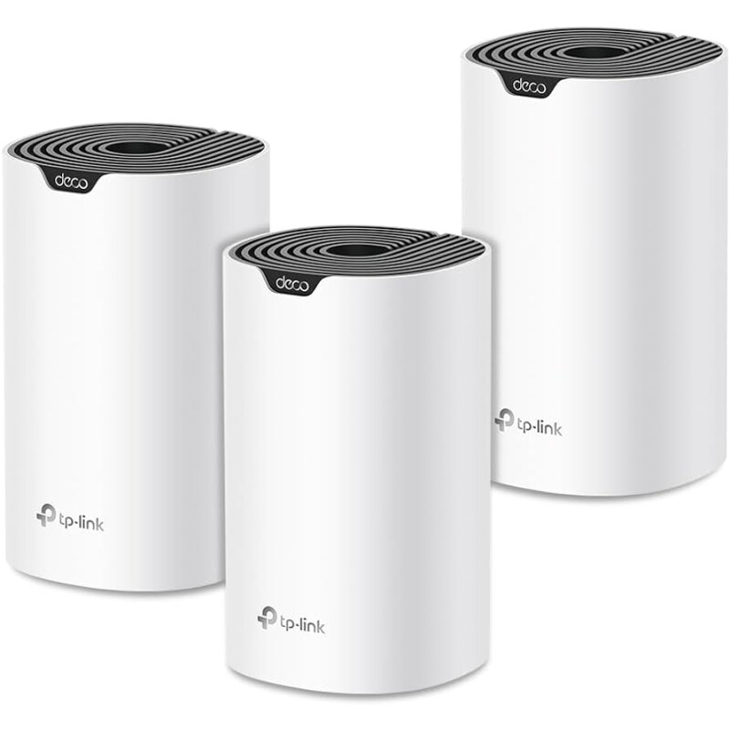 Kit Roteador Mesh AC1900 TP-Link Deco S7(3-pack) Dual Band 2.4/5 GHz Conecte até 100+ Dispositivos Cobertura de até 5