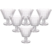 Jogo de Taças de Vidro para Sobremesa Transparente 150ml 6 Peças Haus Concept Lótus - 57764/500