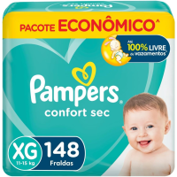 Fralda Pampers Confort Sec XG 148 Unidades Pampers