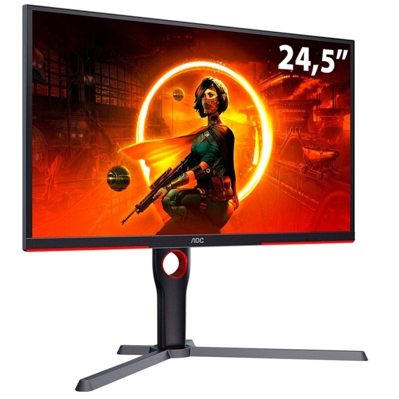 Monitor Gamer AOC Destiny 25G3ZM 245" Widescreen FULL HD 1920x1080 240Hz 05ms AMD FreeSync Premium - Preto