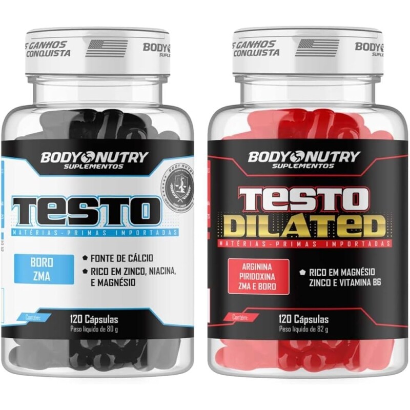 Kit Testo Pote 120 Cápsulas + Testo Dilated Pote 120 Capsulas