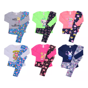 Kit 5 Conjuntos Meia Estação Menina Roupa Infantil Inverno
