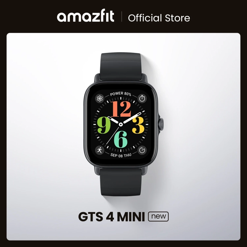 Amazfit-Mini Smartwatch GTS 4 mini new com Alexa Freqüência Cardíaca Integrada de 24H 150 Modos Esportivos Relógio