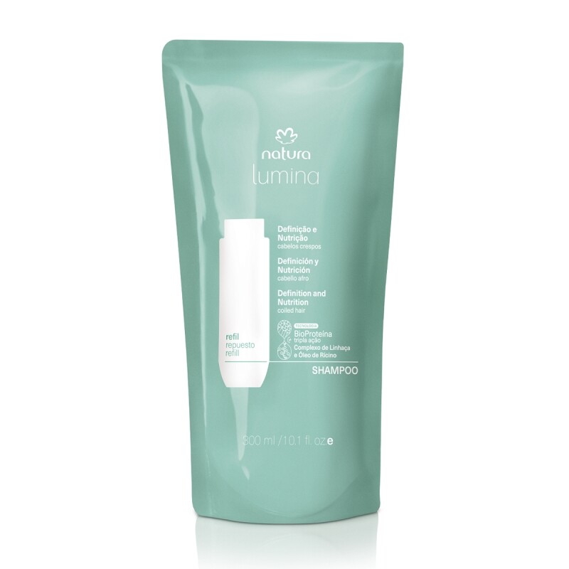Refil Shampoo Hidratante para Cabelos Crespos Lumina 300 ml