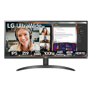 Monitor LG 29wq500b-b Ultrawide Full Hd - Ips, 100hz, Hdr10 Cor Preto 127/220V