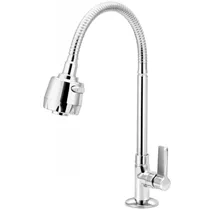 Torneira para Cozinha Bica Articulada com Ducha C60 Cromada - ESTEVES