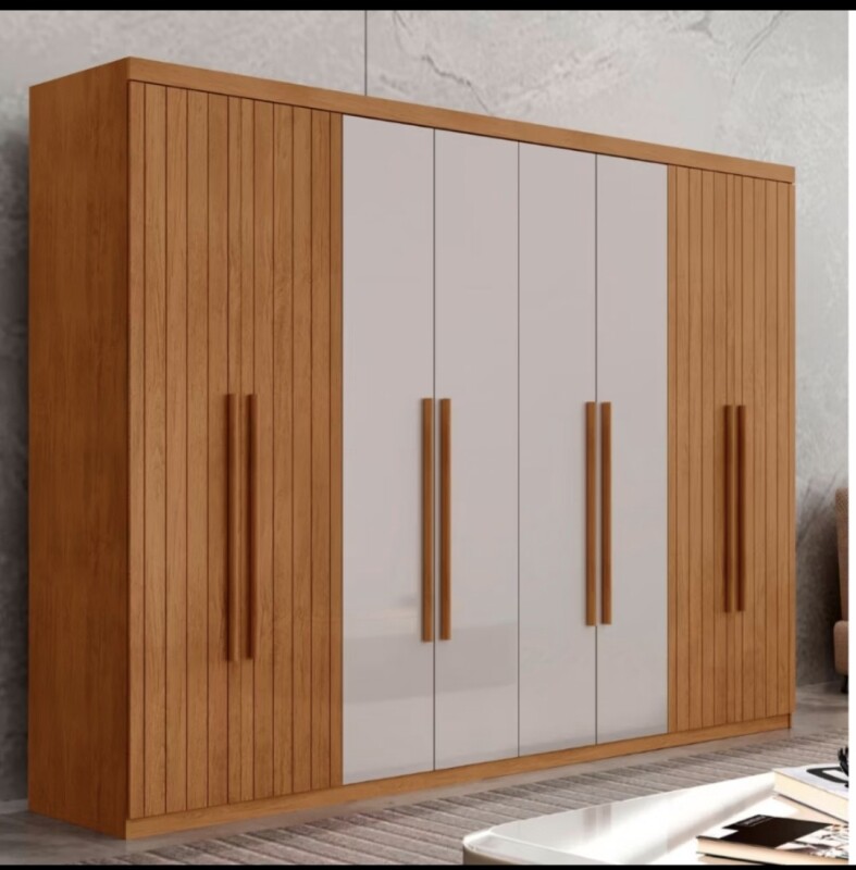 Guarda Roupa Casal Toronto MDF 8 Portas e 4 Gavetas Moderna Mobília
