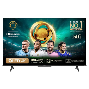 Smart TV Hisense 50" 4K UHD QLED HDR10+ Dolby Vision Atmos Google TV 50Q6N