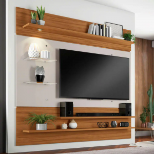 Painel para TV de 60'' com 5 Prateleiras LED NT1010 - Notável Móveis