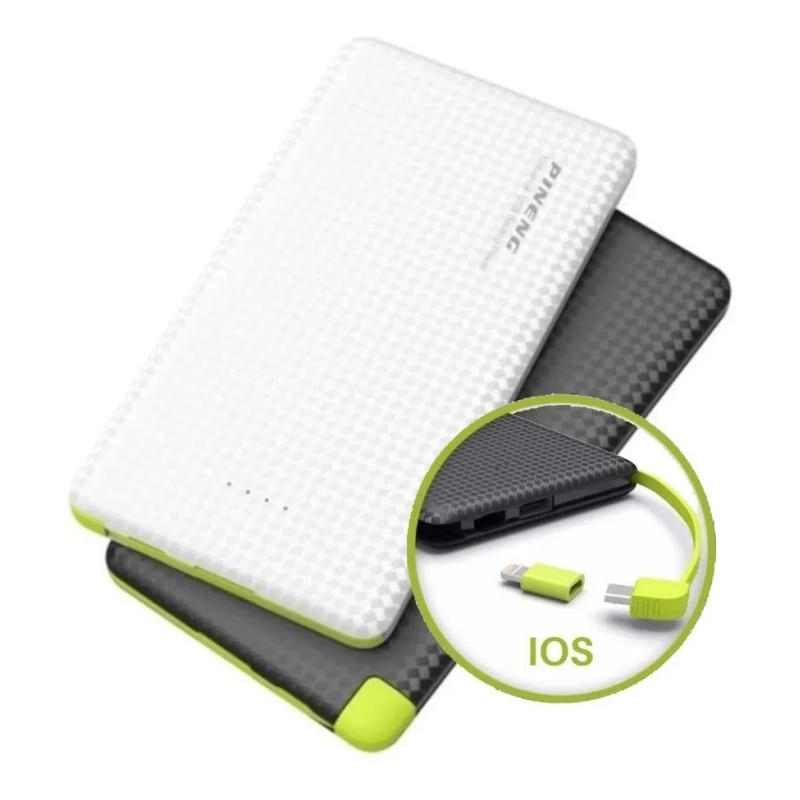 Carregador Portátil Bateria Externa Power Bank Cor Branco