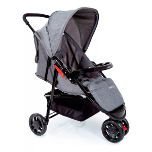 Carrinho de Bebê Cosco Kids, Toffy, Cinza Mescla