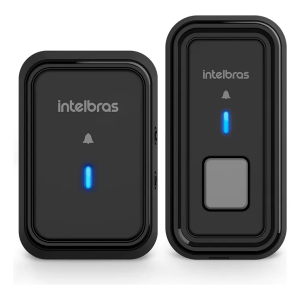 Campainha Sem Fio Com Bateria Cib 101 Preta Intelbras