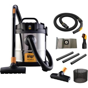 Aspirador de Pó e Água Barril WAP GTW INOX 12 Compacto 12L com Filtro Lavável 160mbar 1400W 127V