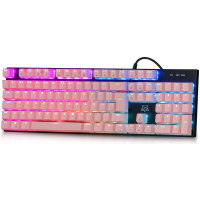 Teclado Gamer Mecânico Adamantiun Shuriken T10 Switch Blue Hotswap Abnt2 Preto E Rosa Rgb Usb
