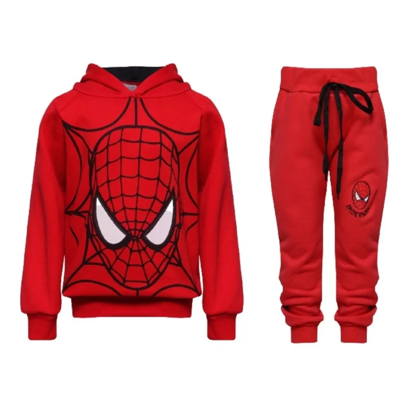 Blusa E Calça Moletom Algodão Conjunto Homem Aranha