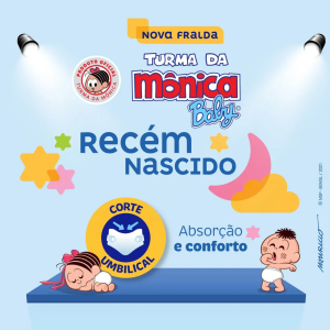 Fralda Turma Da Mônica Baby Jumbo Rn 36 Unidades Recém-nascido (rn) Sem Gênero