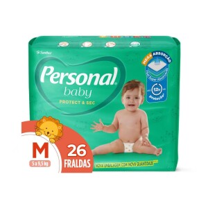 Personal Fralda Baby Protect & Sec M Jumbo 26 unidades