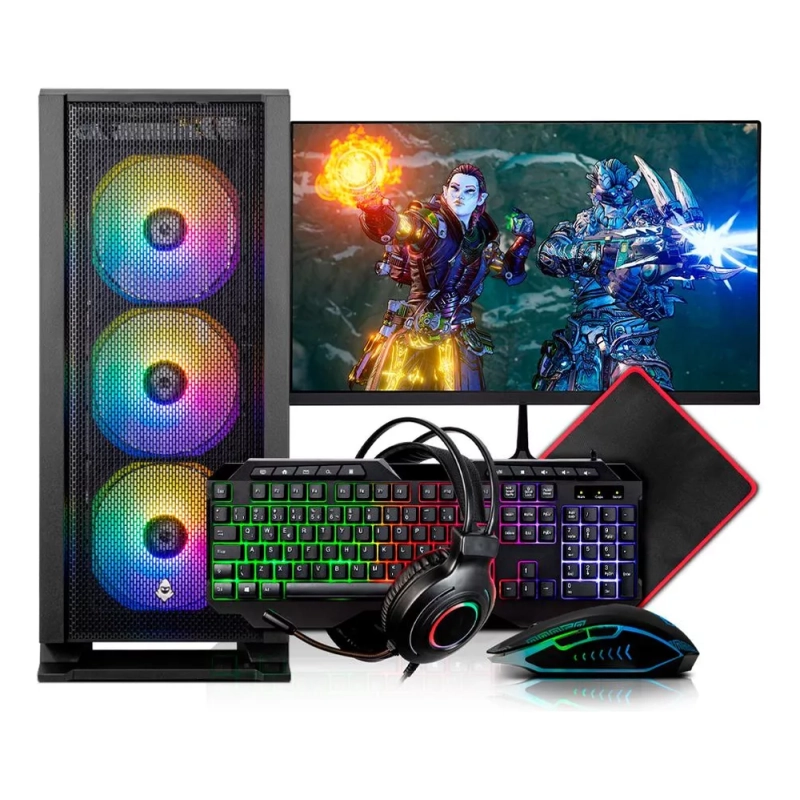 Pc Gamer Completo Mancer Intel I5 Rx 580 16gb Ssd 480gb