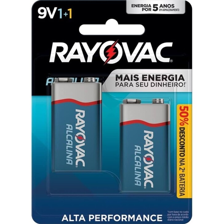 Bateria Rayovac Alcalina 20985 9V 2X1 George Foreman 3000002 Cinza