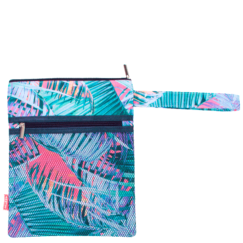 Bolsa com Alça de Mão Colorido - Folhas