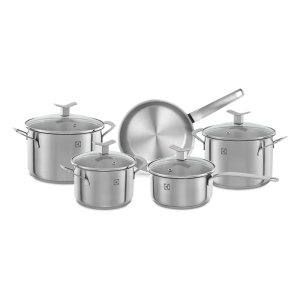 Jogo De Panelas Inox  Com Fundo Triplo 5 Peças Electrolux