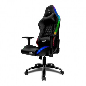 Cadeira Gamer Mancer Adhara Espuma Moldada RGB Preto MCR-ADH-RGB01