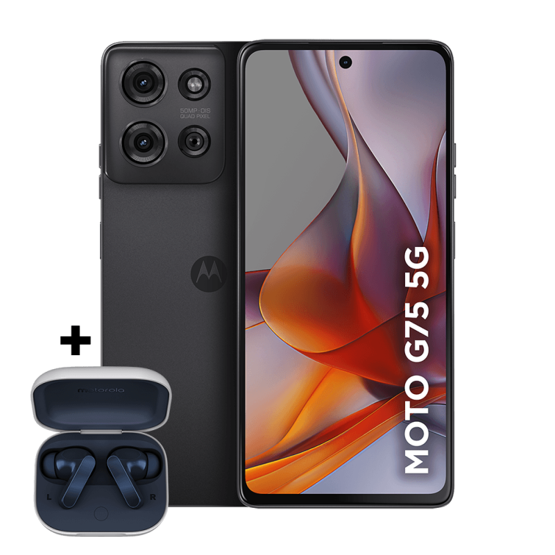 Smartphone Motorola Moto g75 5G + Moto Buds - 256GB 16GB (8GB RAM+8GB Ram Boost) e 50MP Sony Lytia 600 Camera Moto AI Ul