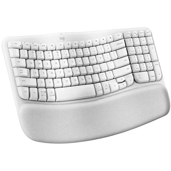 Teclado Ergonômico sem fio Logitech Wave Keys com Design Ondulado Conexão Bluetooth Compatível com Windows/Mac Lay