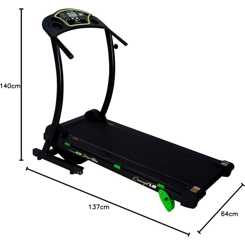 Esteira Eletronica Dream Fitness CONCEPT 1.8 BIVOLT Preto