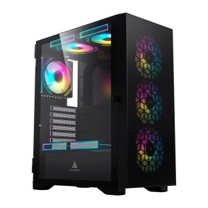 Gabinete Gamer Acegeek Shield D440 Mid-Tower Lateral de Vidro Preto AG-SHIELD-D440-BK