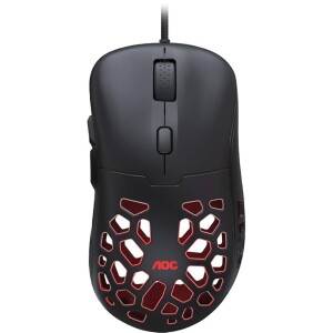 Mouse Gamer AOC GM510 ULTRALEVE 58g 16.000 DPI Pixart 3389 RGB 6 botões Macro Manager