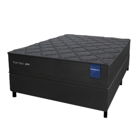 Colchão Cama Box  Molas PowerBlue Casal Power Black 138x188 - Preto