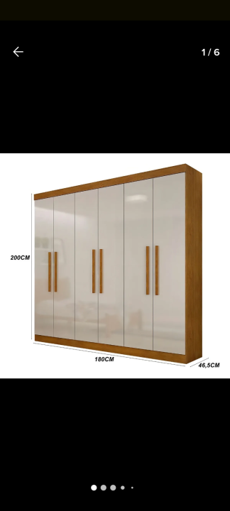 Guarda-roupa Casal Malibu 6 PT