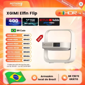 HOT XGIMI Elfin Flip Projetor portátil com suporte 400 ISO Lumens Design compacto e inteligente Projetor LED+ Laser DLP