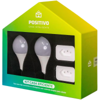 Kit Casa Eficiente: 2 Smart Lâmpada Wi-Fi + 2 Smart Plug Wi-fi - Positivo