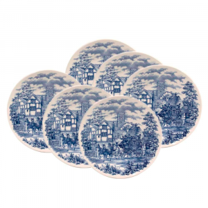 Conjunto Prato Fundo Biona Cena Inglesa MM14-7419 - 6 Peças