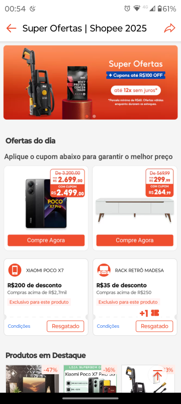 Rack Retrô Madesa Reims para TV até 75 Polegadas Pés de Madeira - Branco