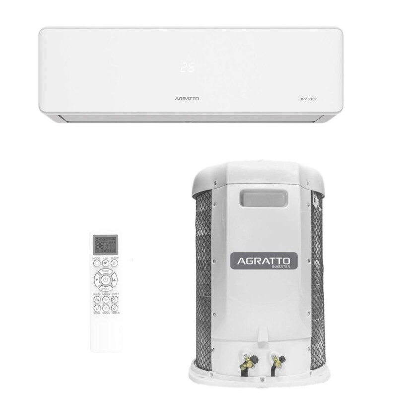Ar Condicionado Split Agratto Hi Wall Fit Top Inverter 24.000 Btu/h Frio Monofásico Branco FICST24F-02 220V - WebContin