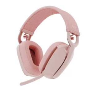 Headset Sem Fio Logitech Zone Vibe 100 Com Microfone Flip- to-Mute Com Cancelamento de Ruído e Conexão Bluetooth - Ros
