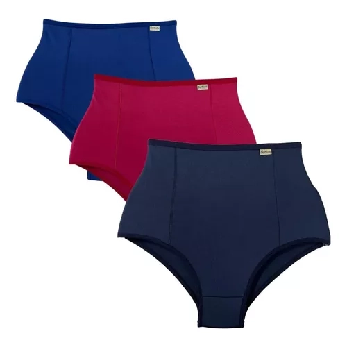 Kit 3 Calcinha Cinta Suplex Alta Modela Cintura