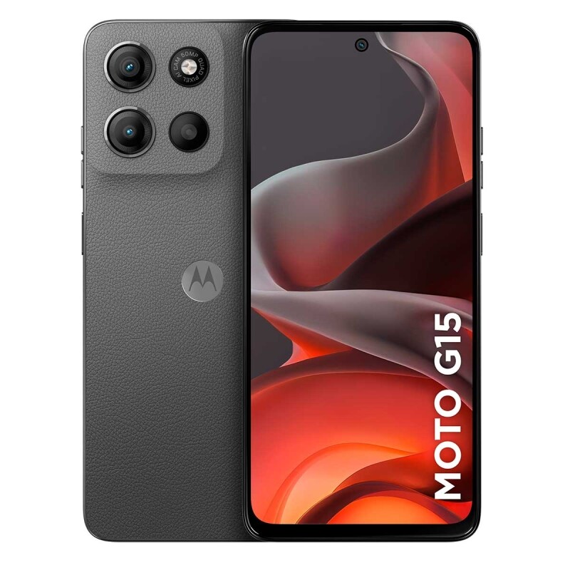 Smartphone Motorola Moto G15 Grafite 256GB 12GB (4GB RAM+8GB Ram Boost) Camera 50MP AI Night Vision Bateria de 5200 mAh