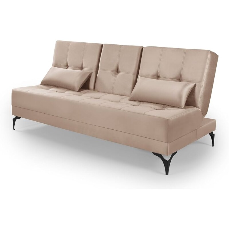 Sofá Cama Solteiro Colorado Reclinável 3 Posições Tecido Suede