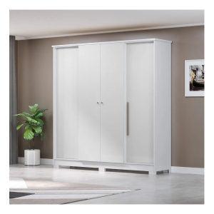 Guarda Roupa Casal 4 Portas 2 Gavetas Mônaco Espresso