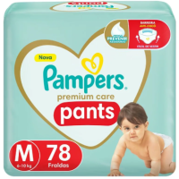 2 Pacotes Fralda Pampers Pants Premium Care Tam M - 78 Unidades (Total 156 Unidades)