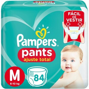 Fralda Pampers Pants Ajuste Total M 84 unidades