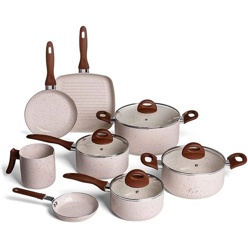 Jogo de Panelas Brinox Ceramic Life Smart Plus - 8 Peças