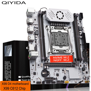 Placa-mãe QIYIDA X99 D4 LGA 2011 3 com slot M.2 Suporte X99 C612chip Memória DDR4 SATA3.0 USB3.0 PCI16X