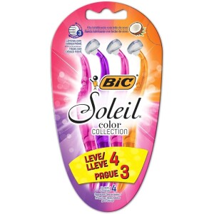 Aparelho De Depilar Barbeador BIC Soleil - 4 Unidades