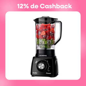 Liquidificador Mondial Turbo Power L-99 FB Preto com 3 Velocidades - 550W - 110V